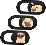 POPETPOP 3Pcs Privacy Protection Webcam Cover Dog Pattern Slide Blocker for Laptops and Tablets Durable Material Peeping and Hacking Lightweight Design for Enhanced
