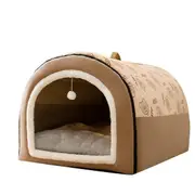 Winter Dog Kennel Warm Dog House Mat Detachable Washable Dogs Bed Nest Deep Sleep Tent for Medium Large Dogs House M As Shown