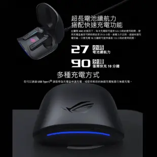 ASUS 華碩 ROG Cetra True Wireless 真無線電競耳機 防水 藍牙耳機 降噪 遊戲耳機 AS60