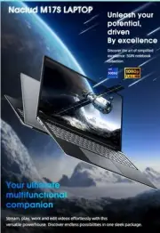 17.3 Inch IPS Black Naclud Laptop 1TB SSD DDR4 i3-5005U CPU Webcam USB 3.2* 2