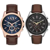在飛比找蝦皮商城優惠-A│X Armani Exchange 探險家三眼計時 皮錶