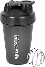 Lifespan Fitness Shaker Bottle, 500 ml Capacity, Black