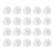20PCS Silicone Plugs, 3/5in Salt Shakers Hollow Stopper Sealing Plug, White