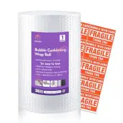 1 Roll 12" X 36' Perforated Nylon Bubble Packing Wrap For Moving Boxes Shippi...