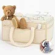 Baby Diaper Caddy Organizer - Baby Nappy Caddy for Changing Table, Baby Storage Basket for Diapers and Wipes, Car Caddy Organizer, Nursery Diaper Organizer, Portable Diaper Storage