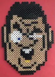Mr. Sandman Mike Tyson Punchout Nintendo NES Perler Bead Art Handmade 6.5"x4.5"