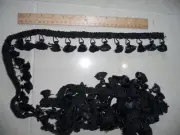 3.5 yds Black Fringe Tassel Trim Lace - Leftover