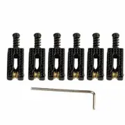 6Pcs Black Guitar Roller Bridge Tremolo Saddles Surfing Wrench For Fender Strat