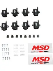 MSD Ignition Coil Smart Coil Pack Epoxy Female/Socket Black Squar (82893-8)