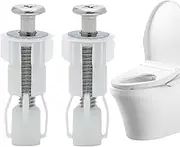 Toilet Seat Screws Downlock Nuts Bolts Set,2 Pieces Long-Lasting Toilet Seat Repairing Fastener Fixing Hinges Screws Expanding Rubber for Toilet Covers Blind Hole Fitting WC Replacement