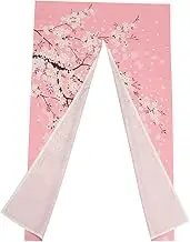 BESPORTBLE Cherry Blossom Printed Doorway Living Room Divider Curtain Botanical Decor Japanese Kitchen Curtain Home Decor Plants Decor Printing Polyester (Polyester) Banquet Door Panel