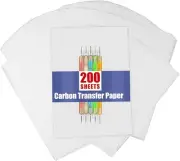 200 Sheets White Carbon Transfer PaperGraphite Tracing Paper with