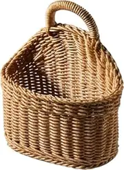 B Hanging Basket, Woven Wall Storage Basket, Small Decorative Basket for Home Office Organizing