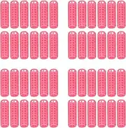 48 Pcs Pink Plastic DIY Hair Styling Roller Curlers Clips