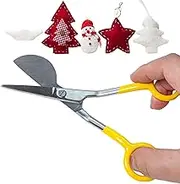 Applique Scissors - Stainless Steel Applique Blades with Knives Edge Angled Handle | Double Bent Curved Offset Handle Scissors For Needlework, Crafting, Fabric, Embroidery And Sewing
