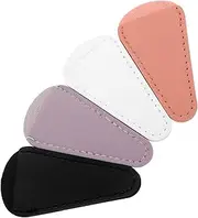 Tofficu 4pcs Scissor Cover Protectors Pu Leather Scissor Sleeves for Salon Home Use