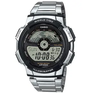 CASIO 十年電力運動時尚數位腕錶/AE-1100WD-1A