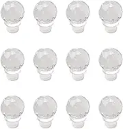 INCREWAY 12pcs Wine Bottle Stopper, Crystal Clear Bottle Stopper, Airtight Silicone Wine Preserver, Seal Stopper for Glass Bottle
