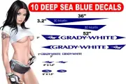 GRADY WHITE 30 MARLIN BOAT DECALS 30 COLOR OPTIONS message for other options