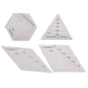 Quilting Patchwork Ruler Triangle RhombusHexagon Acrylic Template Sewing Tool/IL