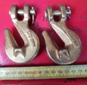 2x Clevis Shortening loading winged Grab Hook 8mm / 5/16". R15 G70 L.C. 2000KG