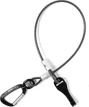 Mighty Paw Dog Seat Belt - Chew Proof Metal Pet Safety Belt, Steel Braided Vehicle Restraint, No Chew Tether Seatbelt with Rock Climbers Carabiner (Black, 80cm)