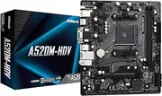 ASRock A520M-HDV Supports AMD AM4 Socket Ryzen™ 3000, 4000 G-Series and 5000 and 5000 G-Series Desktop Processors Motherboard, 32 GB Memory Storage