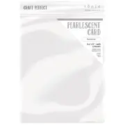 Craft Perfect Pearlescent Cardstock 8.5"X11" 5/Pkg-Pearl White