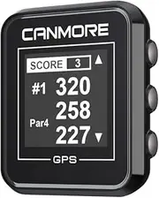 CANMORE H300 Handheld GPS Golf Device, Shot Distance Yardage Measuring, 41,000+ Free Worldwide Preloaded Courses, Accessory for Golfers, Powerful Magnetic Clip for Cart, Black