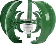 Wind Turbine, Wind Turbines Generator Kit 5 Blade Double Layer 1200W Wind Turbine Lantern Type Wind Generator (12V)