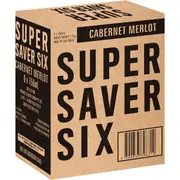 Super Saver Six Cleanskin Super Saver Cabernet Merlot 750ml