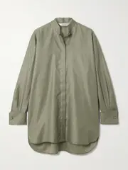 [Max Mara] Max Mara - Anta Cotton Shirt - Sage green - UK 18 UK 18 Green