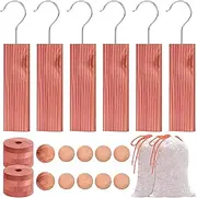 Cedar Blocks for Clothes Storage, 26Pcs Moth Repellent for Wardrobes, Closet Freshener, Aromatic Cedar Hangers, Cedarwood Moth Repellent Wardrobe Freshener