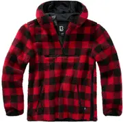 Brandit Teddyfleece Worker, hoodie , color: Red/Black , size: S