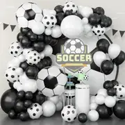 100Pcs Football Themed Balloon Party Garland Arch Kit Birthday Party World Cup Celebration Party Football Anniversary Party