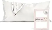 Kitsch Satin Pillowcase with Zipper for Hair and Skin - Softer Than Silk Pillow Cases, Cooling Pillow Cover, Machine Washable, Wrinkle-Free, Smooth Satin Pillow Case - King Size (19x36) - Ivory
