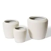 3pc E Style Malik Flower Planters Set Home/Garden Decor 34cm/43/55cm Beige
