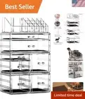 Clear Acrylic Cosmetic Display Case with 7 Drawers - Perfect for Skincare Items