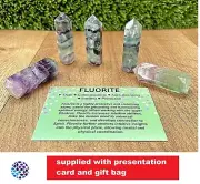Natural Rainbow Fluorite Obelisk Crystal Quartz Reiki Healing Tower Point 5-6cm