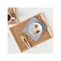 在飛比找ETMall東森購物網優惠-象有秘密日式木盤子水果托盤茶盤木質長方形餐盤實木面包盤收納盤