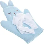 Vaguelly Bath Mitt Dual Sided Exfoliating Glove for Cute Rabbit Design Gentle Body Scrubber for Bath Soft Material for Delicate Skin