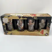 The Walking Dead Pint Glass Set Rick Glenn Daryl Negan 16 oz New AMC Set Of 4