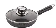[UNIWARE] 7 Inch Frying Pan with Tempered Glass Cover, Non-Stick, Dishwasher Safe