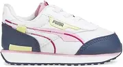 Baby Girl's Future Rider Twofold AC (Toddler) Puma White/Dark Denim/Prism Pink 8 Toddler M