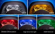 Diode Dynamics RGBW LED Rock Lights (8-Pack) w/Bluetooth Controller for Jeep