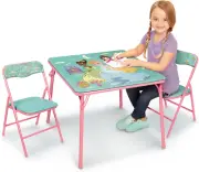 Girls Folding Table & Chairs Set for Kids and Toddlers 36 Months up to 7 Years,