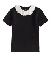[Bonpoint] Bonpoint Génie ruffle-trimmed wool sweater Y 14 black