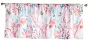 1 Fabric Printed Window Valance (18"x60")(no tiers) SEALIFE,CORAL & SEA GRASS,LK
