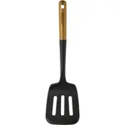 Staub 30cm Silicone Slotted Turner w/ Wood Handle Kitchen Cooking Utensil Brown