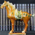 唐三彩馬陶瓷馬擺件六駿馬家居客廳裝飾工藝禮品風水旺財擺件